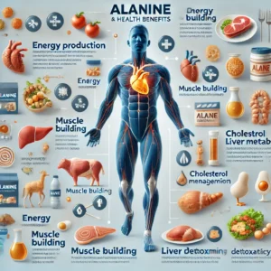 DALLE 2024-09-29 093039 - A visual representation of alanines health benefits and roles in the human body The image should depict key benefits such as energy production musc - Daily Health Tips: Simple Tricks for a Healthier Life Alanine