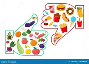 healthy-vs-junk-food-isolated-un - Daily Health Tips: Simple Tricks for a Healthier Life Health Foods